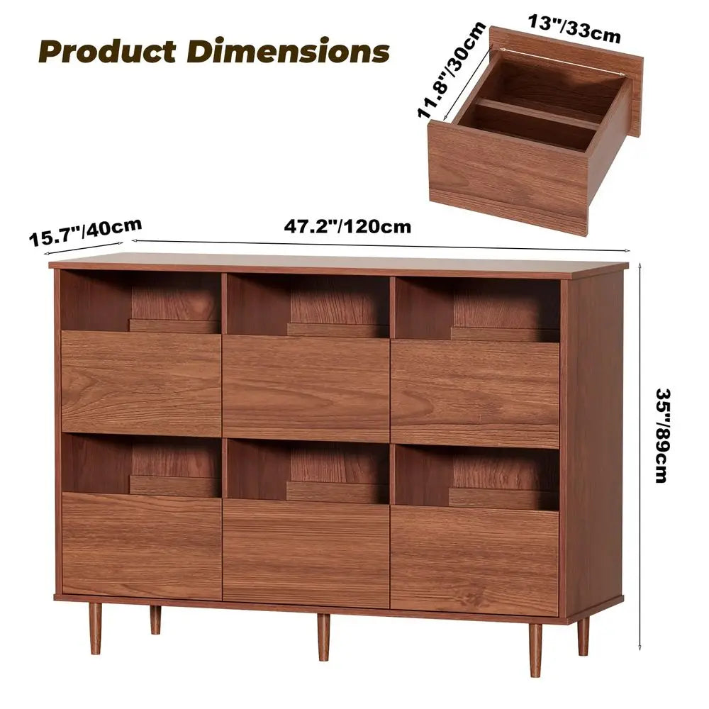 47.2 Large Record Player Stand, 7 10 12 Vinyl Record Storage Cabinet