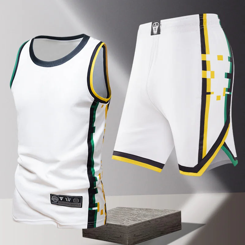 Men's Fashion Trend Sleeveless Vest Five Point Shorts 2-piece Set