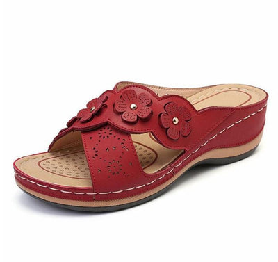 Vintage Floral Flat Casual Beach Sandals