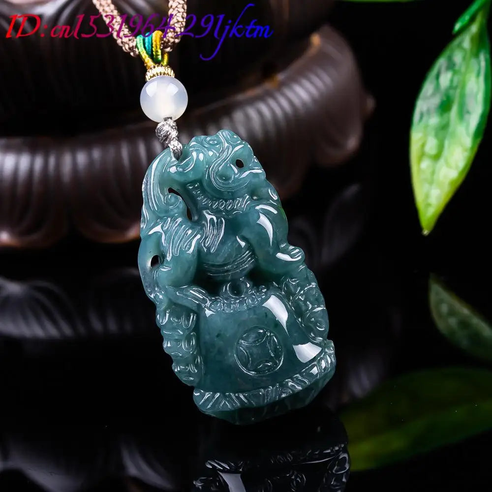 Burmese Jadeite Pixiu Pendant