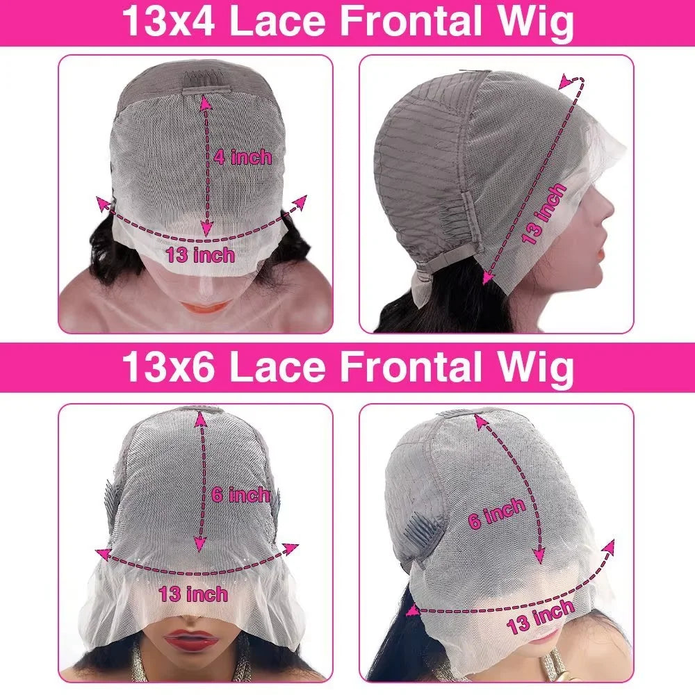 300 Density Curly 13x4 13x6 HD Lace Human Hair Wigs