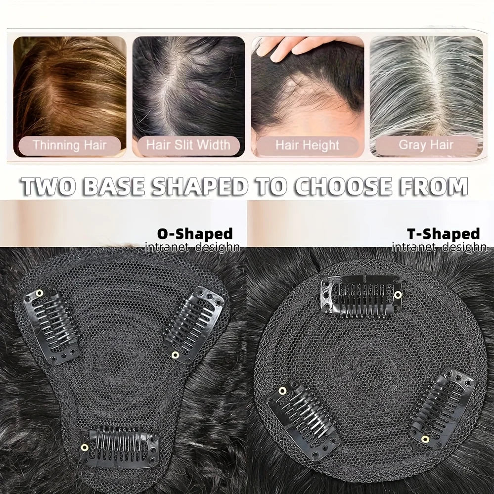 Hair Clip with Bangs-Topper Hair Clip with Bangs Featuring Wispy Styles