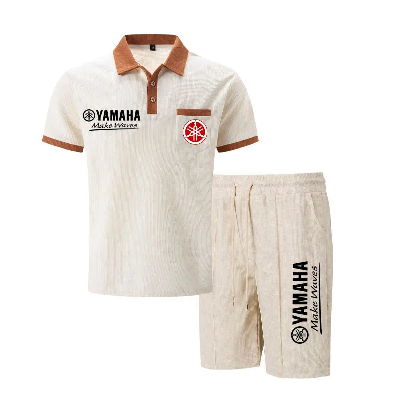 Yamaha Men's Multi-Color Waffle Knit Short Sleeve