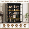Tall Display Cabinet with Adjustable Shelves
