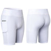 Stretchable Yoga Shorts With Phone Pocket