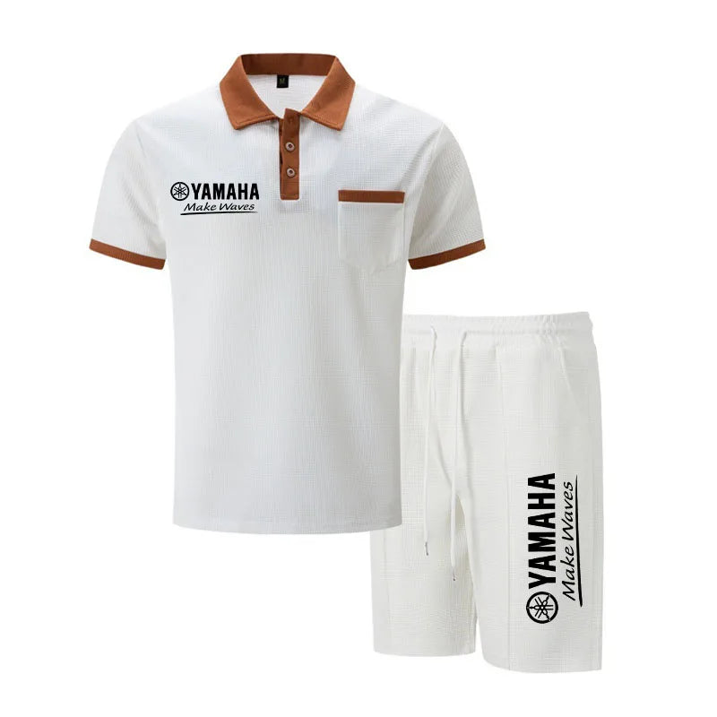 Yamaha Men's Multi-Color Waffle Knit Short Sleeve