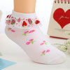 Strawberry Lace Cotton Socks