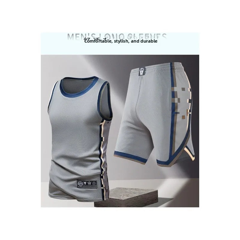 Men's Fashion Trend Sleeveless Vest Five Point Shorts 2-piece Set