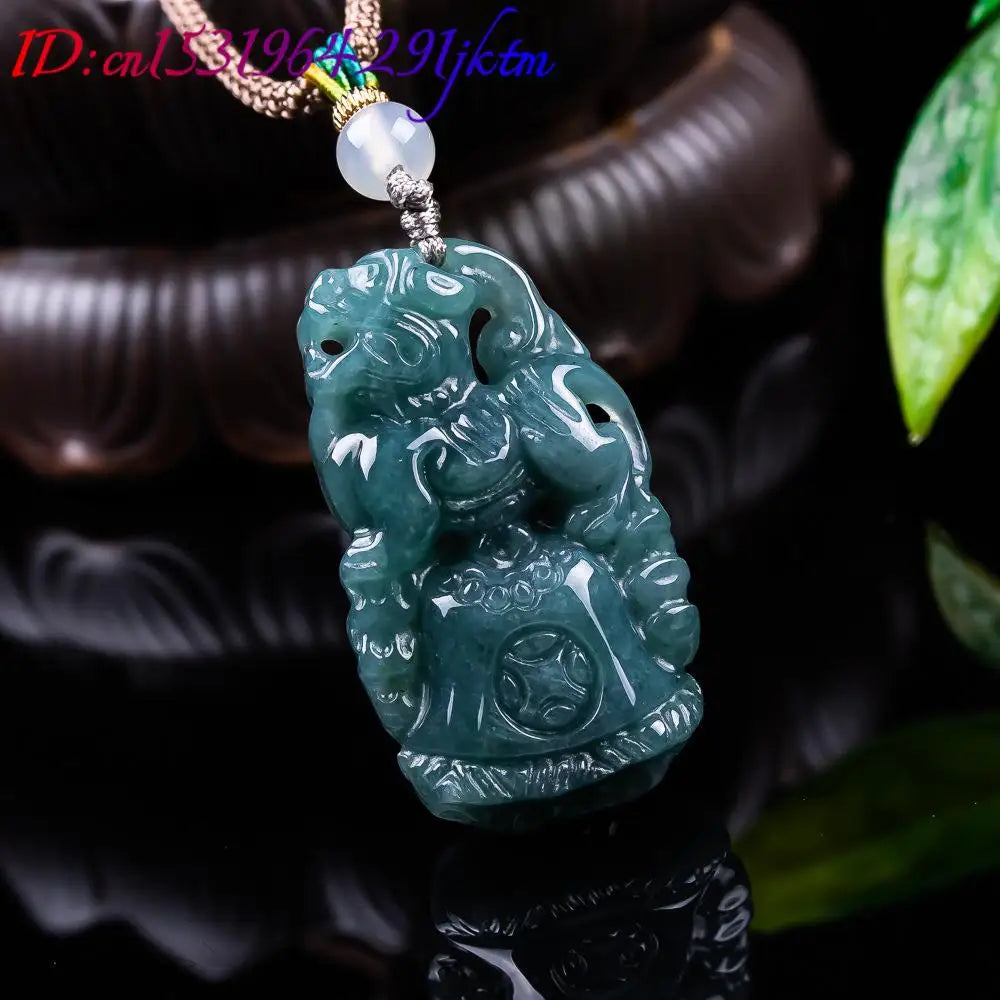 Burmese Jadeite Pixiu Pendant