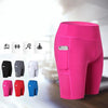Stretchable Yoga Shorts With Phone Pocket