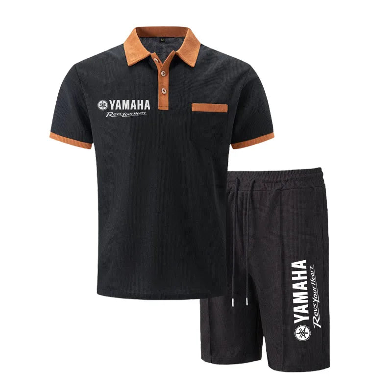 Yamaha Men's Multi-Color Waffle Knit Short Sleeve
