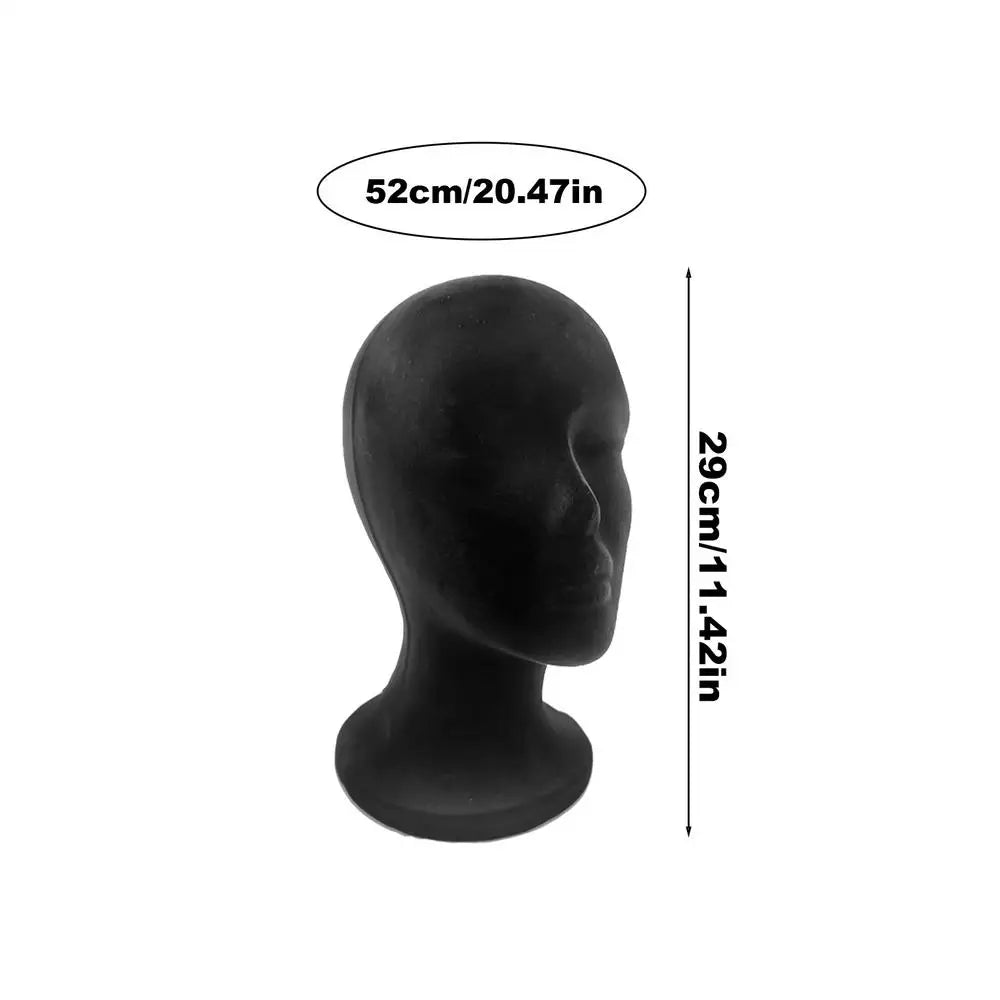 NEW 1pcs Mannequin Head Foam Black Velvet Mannequin