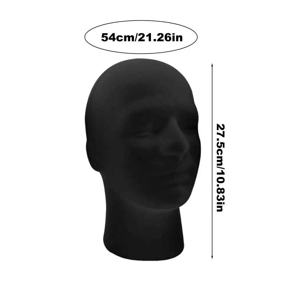 NEW 1pcs Mannequin Head Foam Black Velvet Mannequin