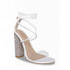 High-heeled Sandals White