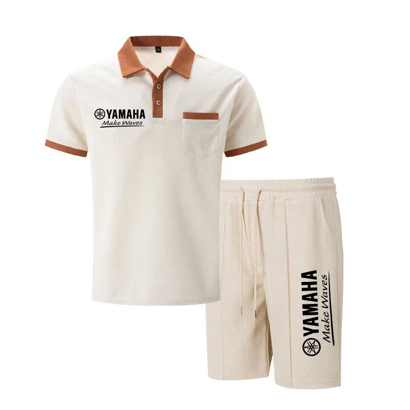 Yamaha Men's Multi-Color Waffle Knit Short Sleeve