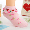 Strawberry Lace Cotton Socks