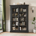 65 Tall Display Cabinet with Adjustable Shelves, 5-Tier Bookcase