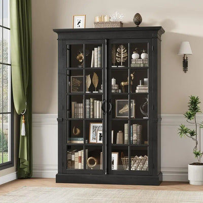 Tall Display Cabinet with Adjustable Shelves