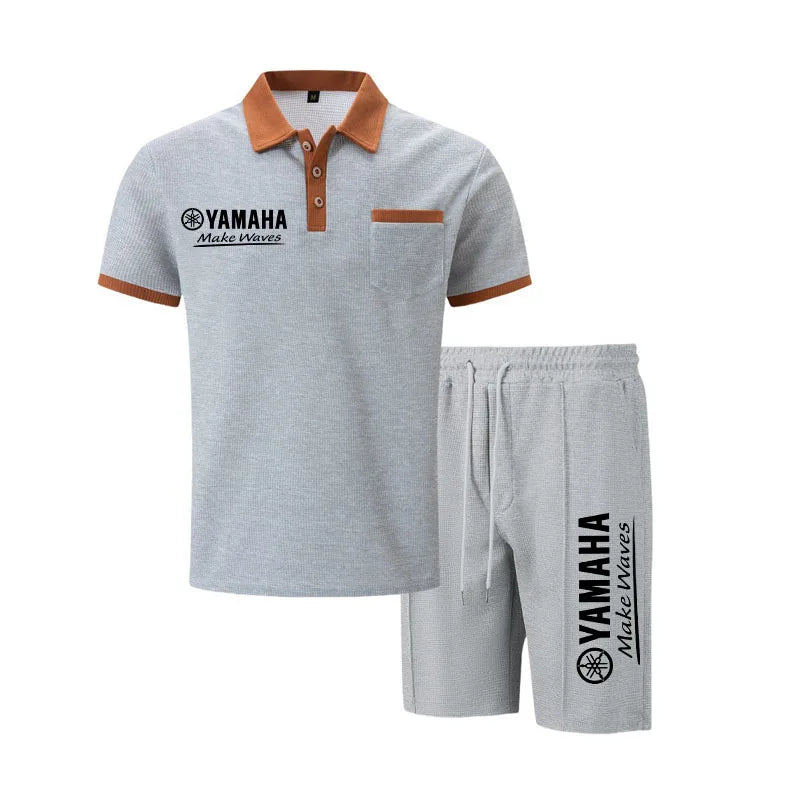 Yamaha Men's Multi-Color Waffle Knit Short Sleeve